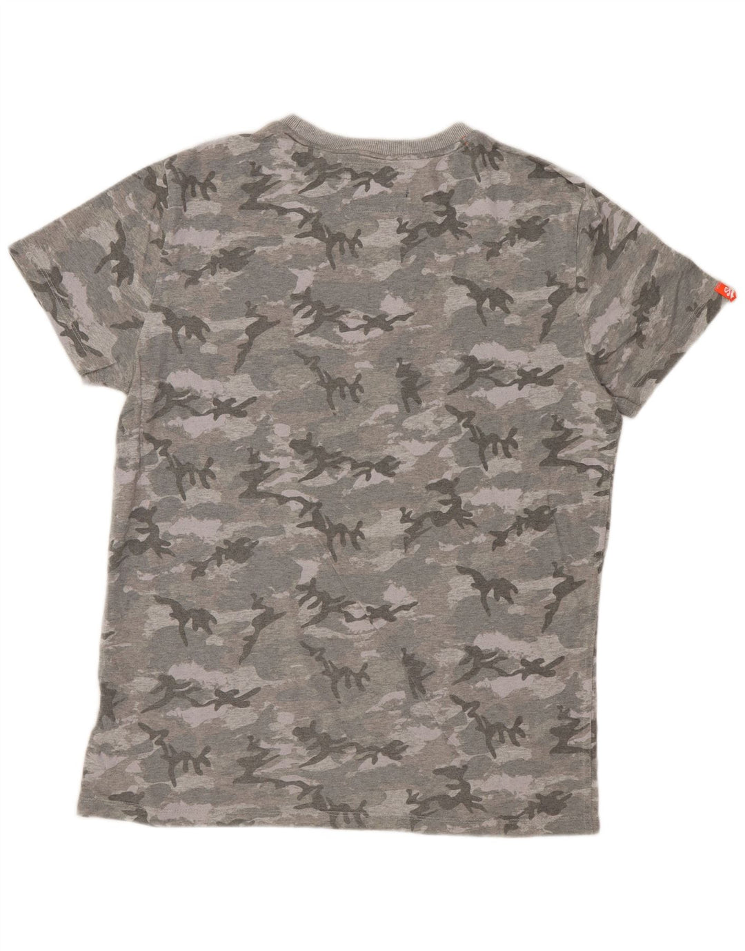 SUPERDRY Mens T-Shirt Top Medium Grey Camouflage