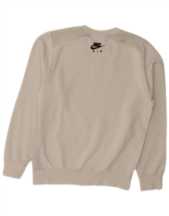 Nike Mens Graphic Sweatshirt Jumper XS White Cotton