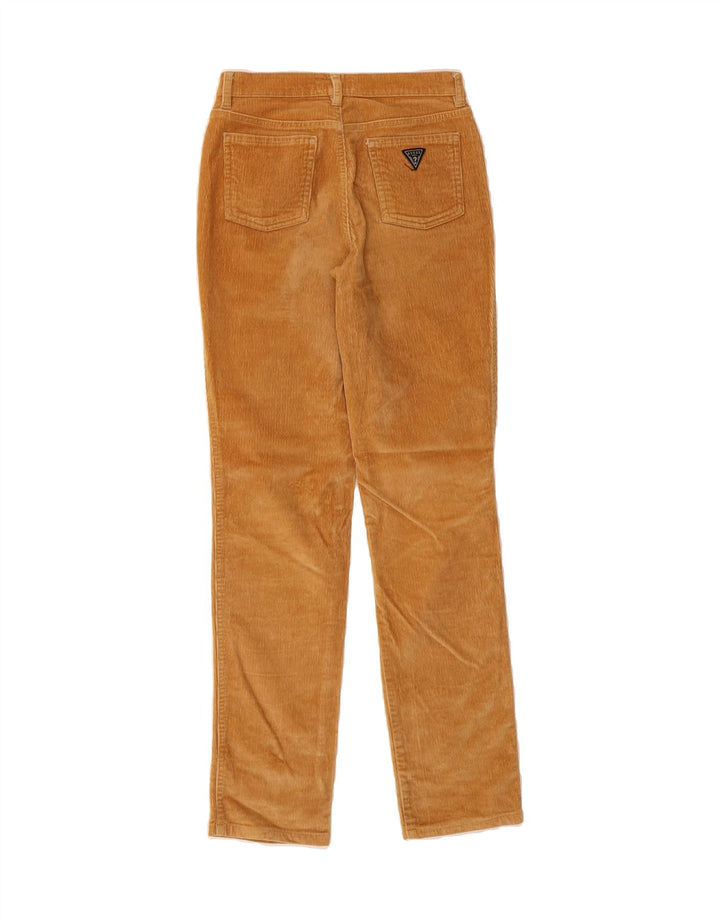GUESS Womens Straight Corduroy Trousers W30 L31 Brown Cotton Vintage Guess and Second-Hand Guess from Messina Hembry 