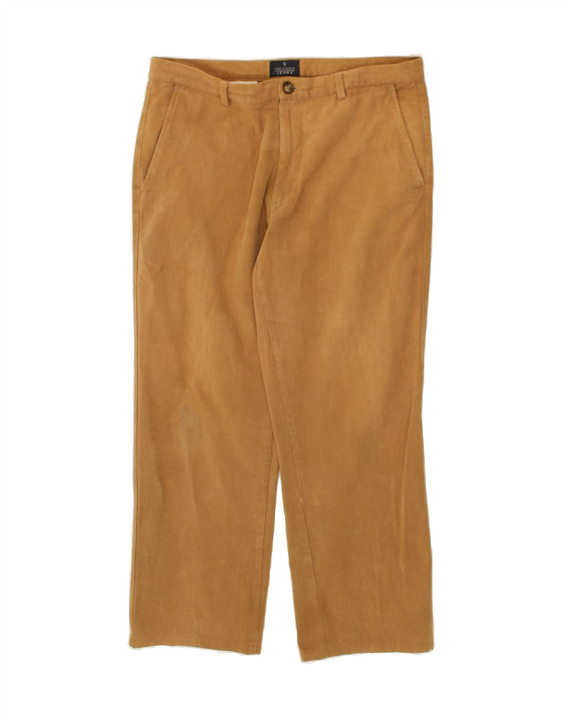 TRUSSARDI Mens Straight Chino Trousers IT 54 2XL W37 L28  Brown | Vintage Trussardi | Thrift | Second-Hand Trussardi | Used Clothing | Messina Hembry 