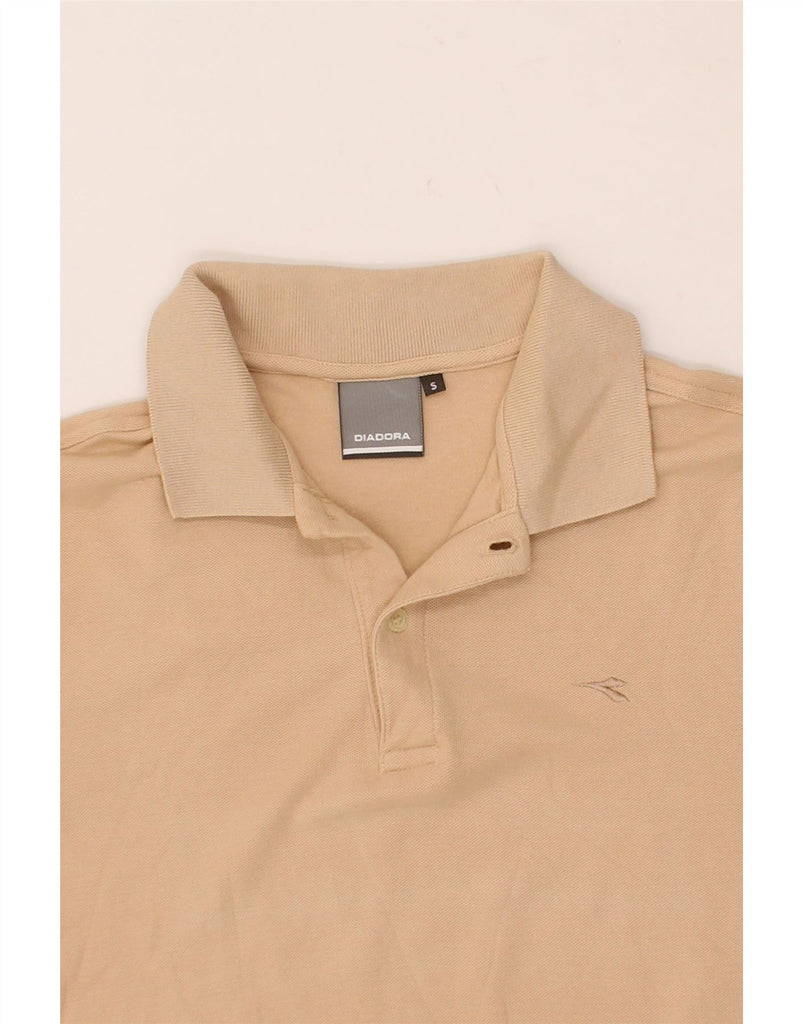 DIADORA Mens Polo Shirt Small Beige Cotton Vintage Diadora and Second-Hand Diadora from Messina Hembry 