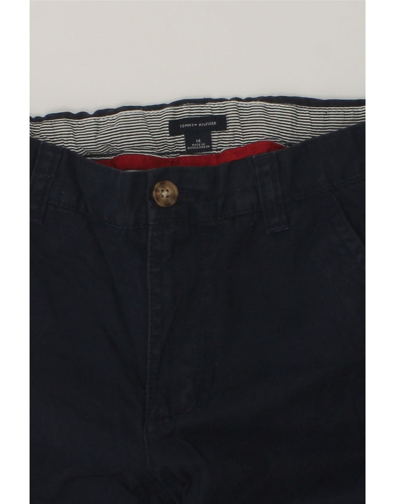 TOMMY HILFIGER Boys Straight Chino Trousers 13-14 Years W28 L26  Navy Blue | Vintage Tommy Hilfiger | Thrift | Second-Hand Tommy Hilfiger | Used Clothing | Messina Hembry 