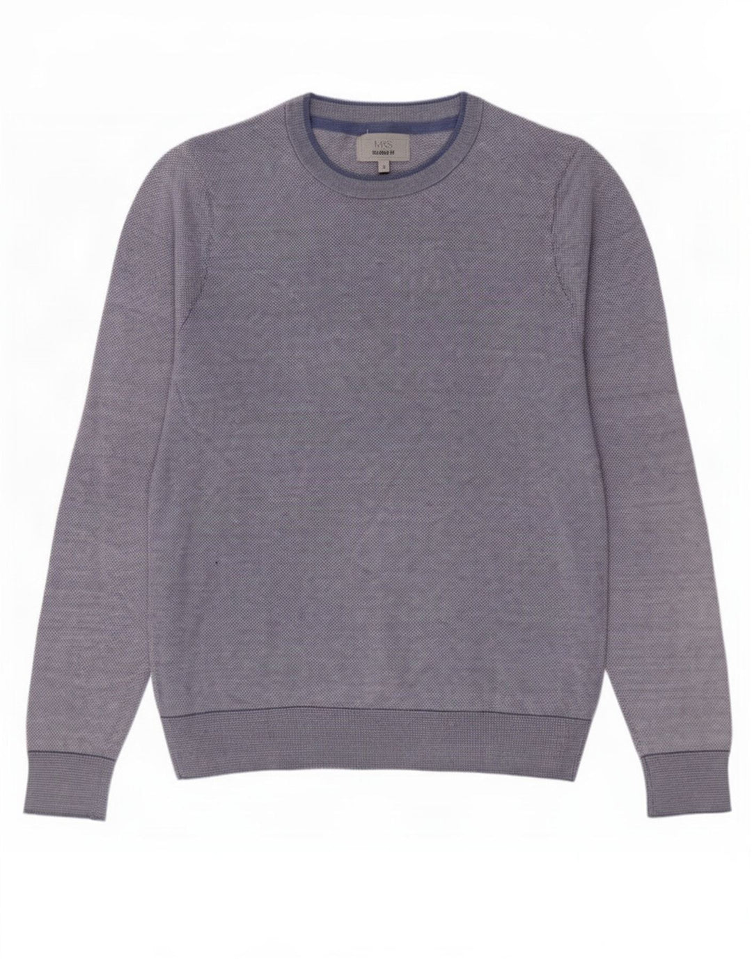 Marks & Spencer Mens Tailored Fit Crew Neck Jumper Sweater Small Blue