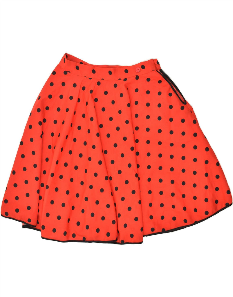 VINTAGE Womens Flared Skirt W30 Medium  Red Polka Dot | Vintage Vintage | Thrift | Second-Hand Vintage | Used Clothing | Messina Hembry 