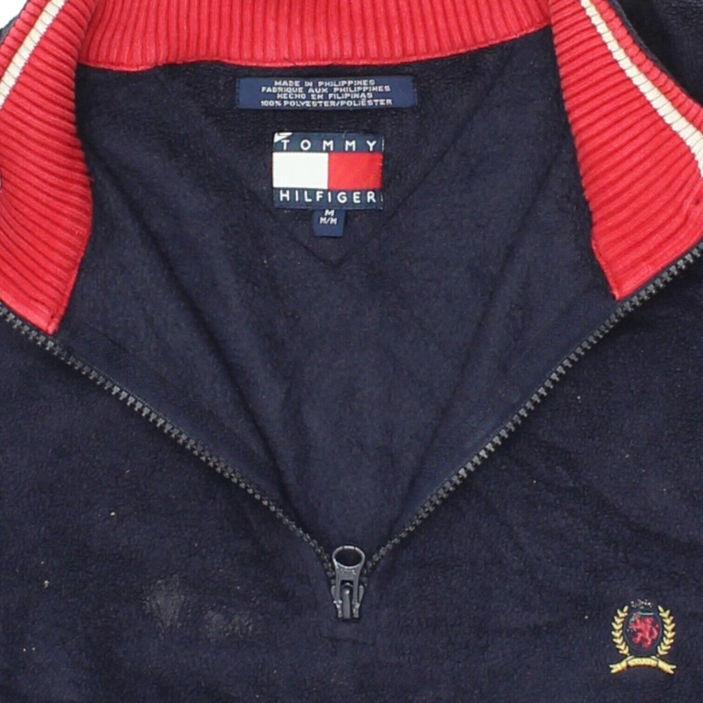 Tommy Hilfiger Mens Navy Blue Half Zip Fleece | Vintage 90s Casual Designer VTG | Vintage Messina Hembry | Thrift | Second-Hand Messina Hembry | Used Clothing | Messina Hembry 