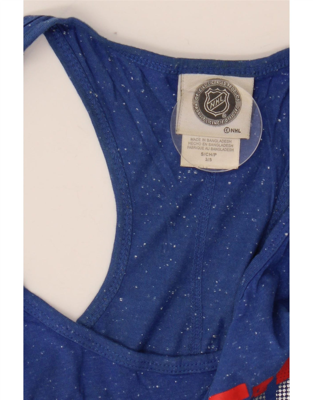 NHL Womens Montreal Canadiens Graphic Vest Top UK 10 Small Blue Flecked