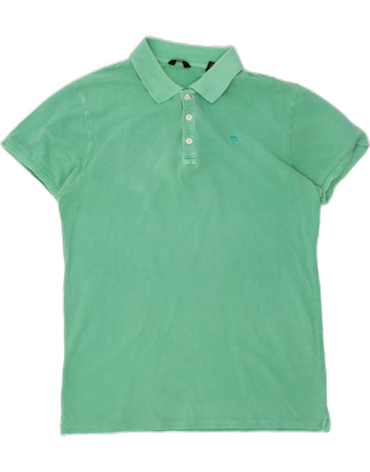 SCOTCH & SODA Mens Polo Shirt Large Green Cotton Vintage Scotch & Soda and Second-Hand Scotch & Soda from Messina Hembry 