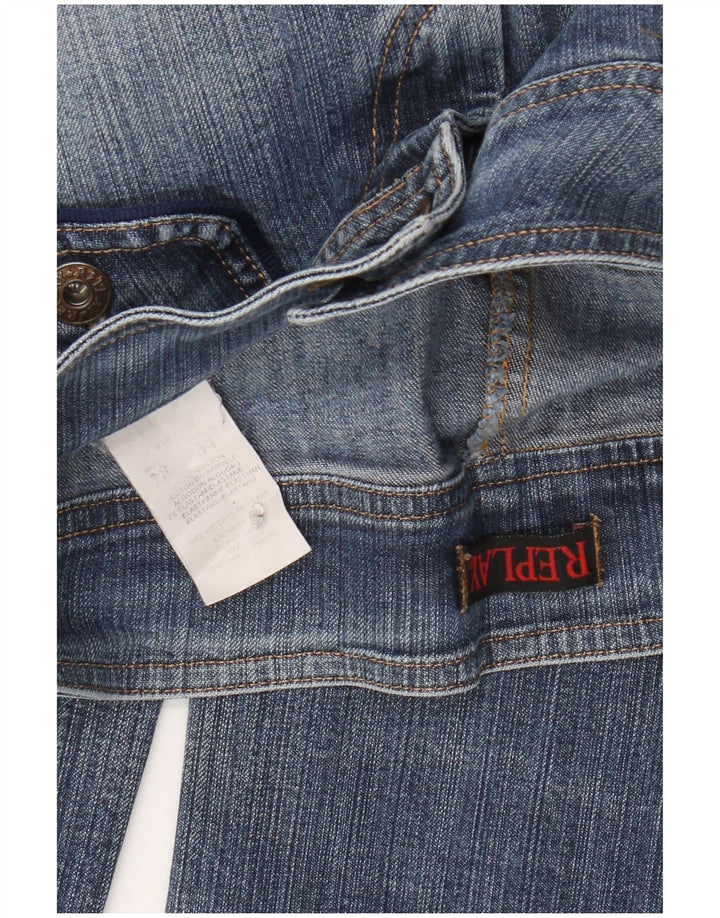 REPLAY Womens Straight Jeans W28 L34  Blue Cotton