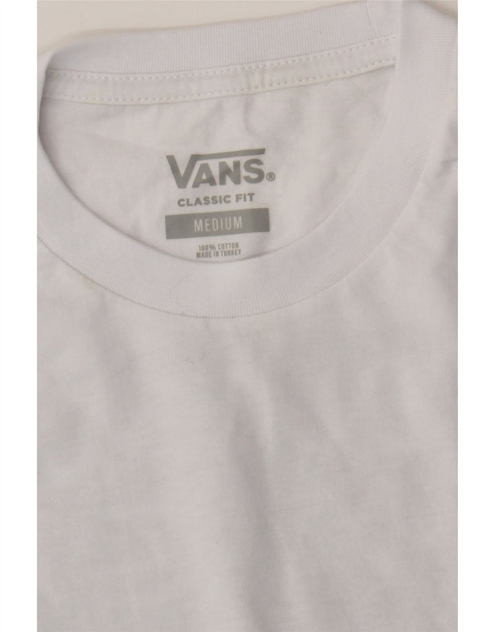 VANS Mens Classic Fit Graphic T-Shirt Top Medium White Cotton Vintage Vans and Second-Hand Vans from Messina Hembry 
