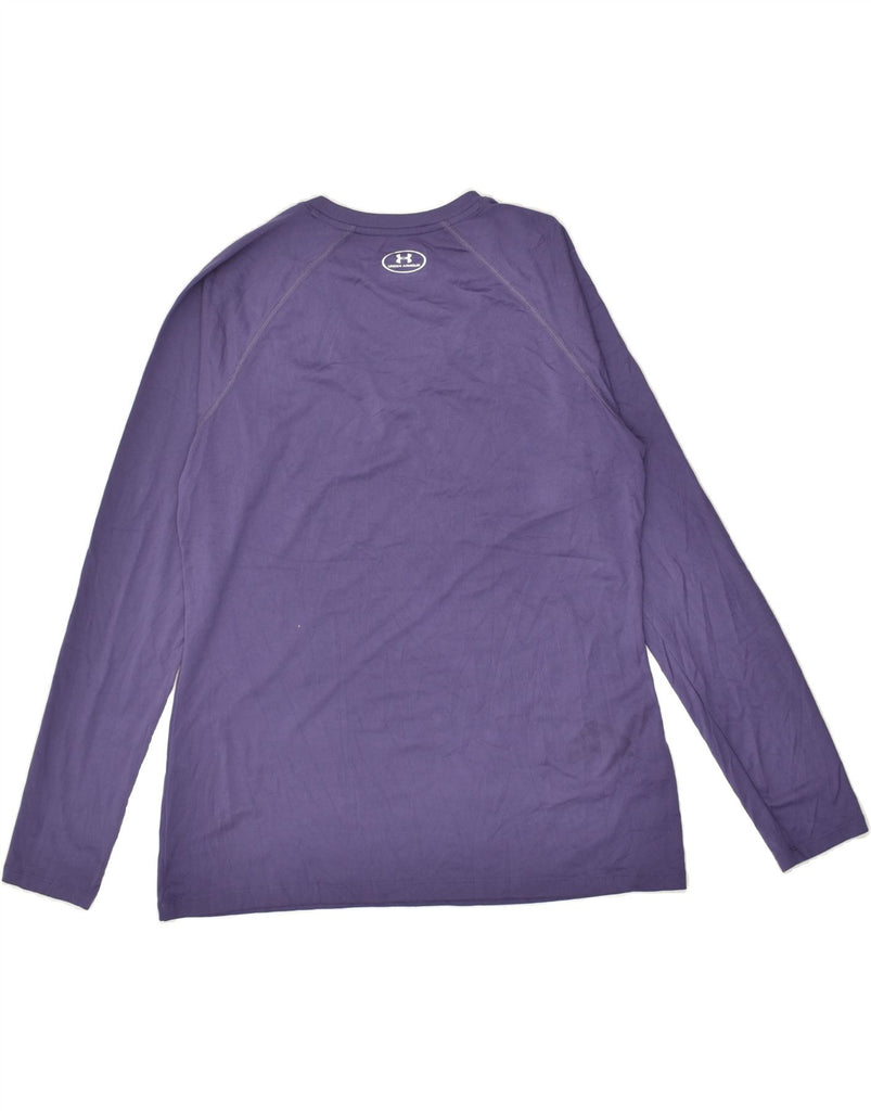 UNDER ARMOUR Womens Heat Gear Top Long Sleeve UK 16 Large Purple Polyester | Vintage Under Armour | Thrift | Second-Hand Under Armour | Used Clothing | Messina Hembry 