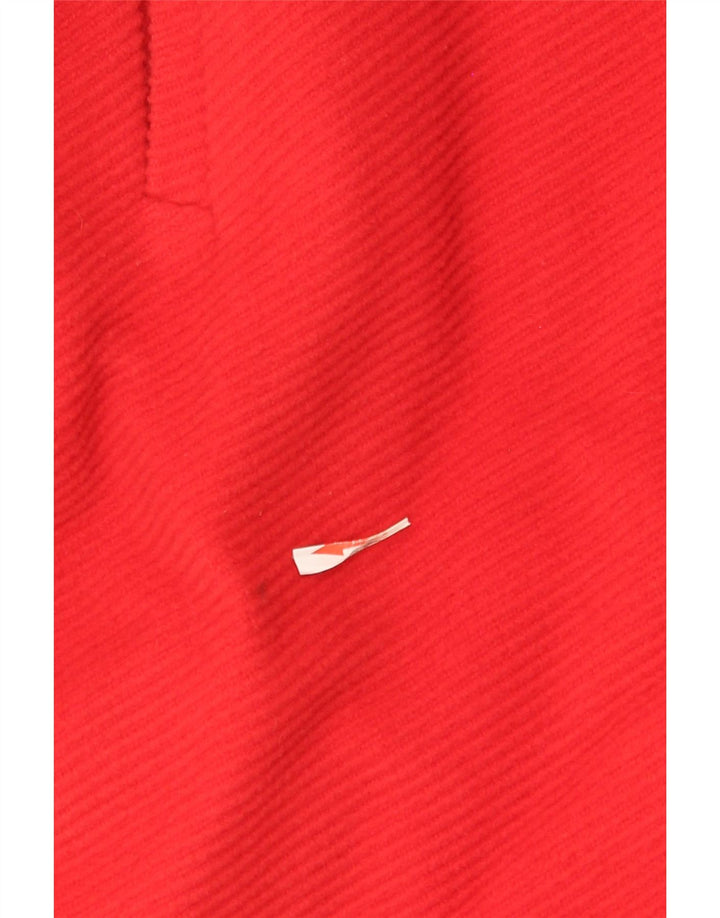 Valentino Womens Oversized Overcoat IT 40 Small Red Colourblock Wool