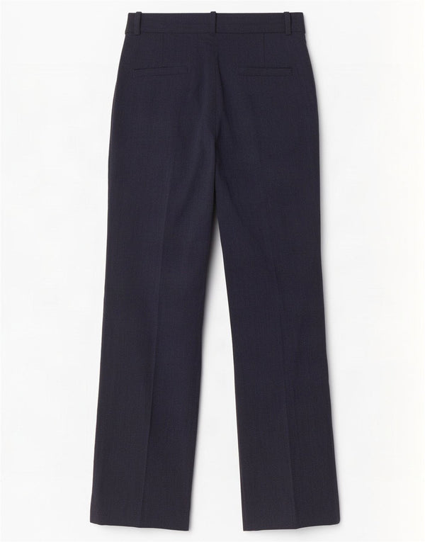 Massimo Dutti Womens Straight Suit Trousers EU 36 XS W26 L30 Navy Blue