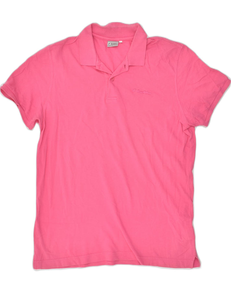 LOTTO Mens Polo Shirt 2XL Pink Cotton | Vintage Lotto | Thrift | Second-Hand Lotto | Used Clothing | Messina Hembry 