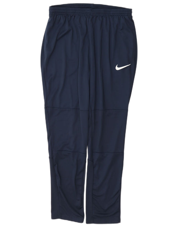 Nike Mens Dri Fit Tracksuit Trousers Large Navy Blue