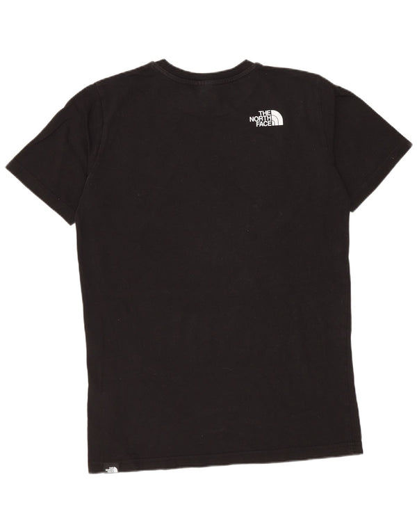 The North Face Boys Graphic T-Shirt Top 14-15 Years XL Black Cotton