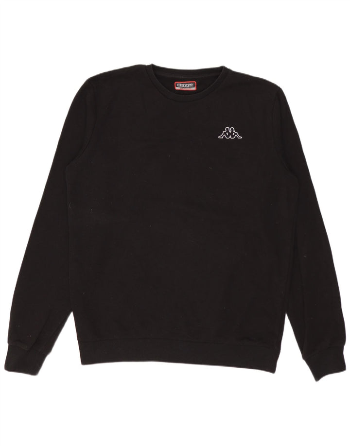 Kappa Mens Sweatshirt Jumper Medium Black Cotton