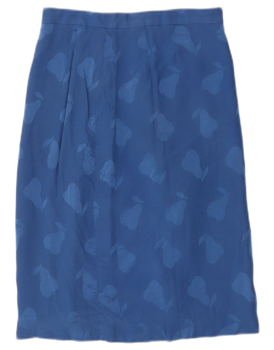 Vintage Womens Abstract Pattern Straight Skirt W26 Small Blue