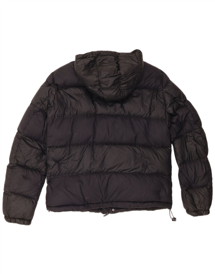 Armani Jeans Mens Hooded Padded Jacket EU 54 XL Black Polyamide