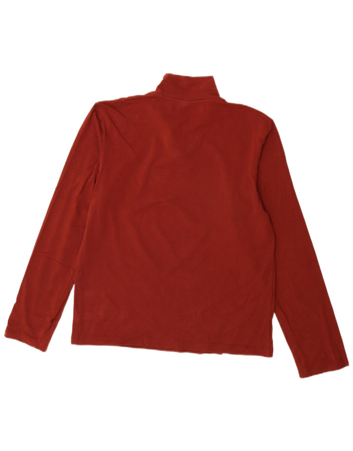 Trussardi Jeans Mens Zip Neck Pullover Tracksuit Top Large Maroon