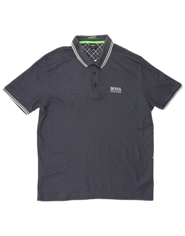 Hugo Boss Mens Polo Shirt XL Navy Blue Cotton