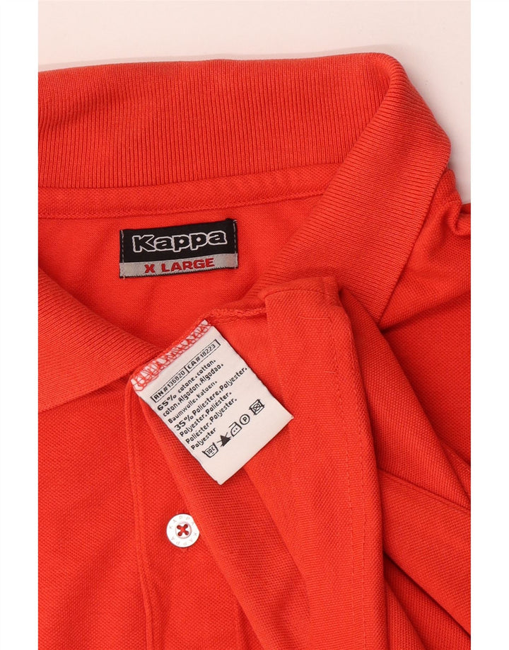 Kappa Mens Polo Shirt XL Orange Cotton