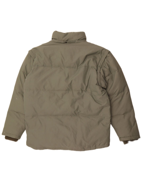 Fila Mens Padded Jacket UK 40 Large Green Polyester