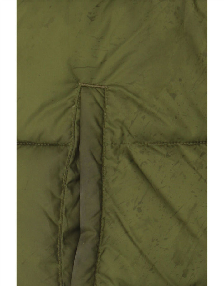 ELLESSE Mens Hooded Padded Jacket UK 36 Small Green Polyester