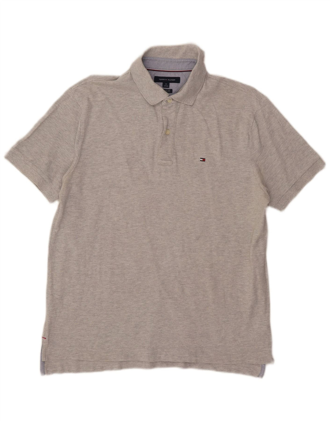 Tommy Hilfiger Mens Classic Fit Polo Shirt Medium Grey Cotton