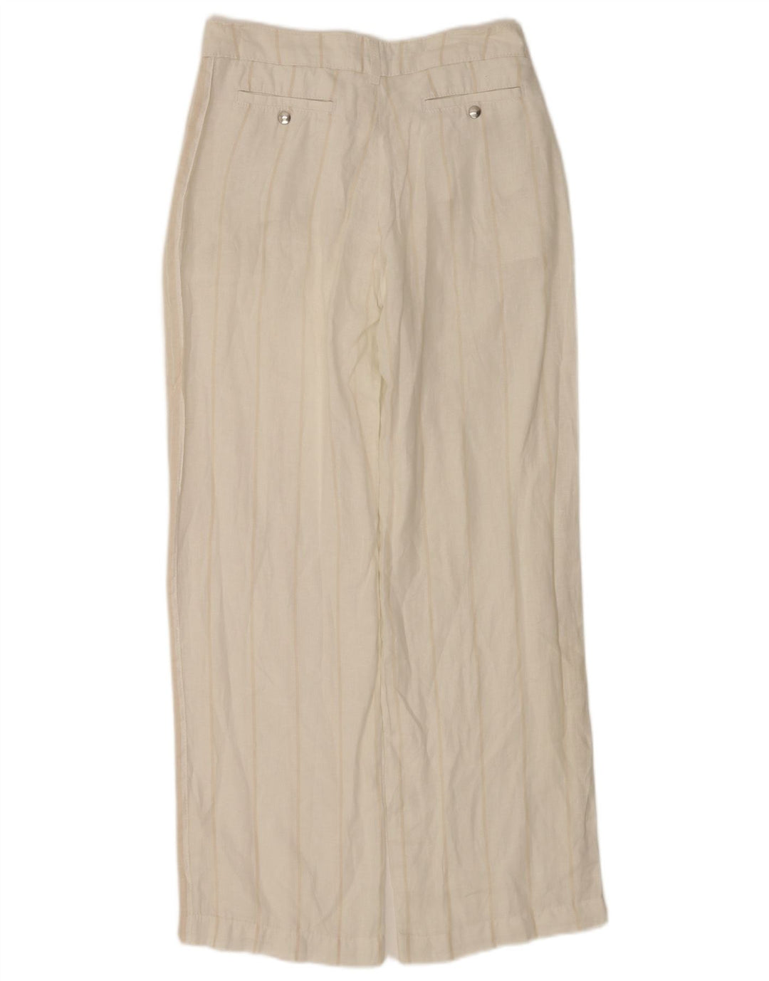 Armani Womens Straight Suit Trousers EU 38 Medium W28 L31 White Striped