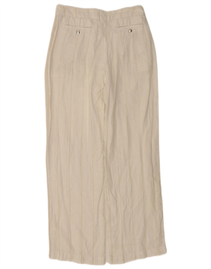 Armani Womens Straight Suit Trousers EU 38 Medium W28 L31 White Striped