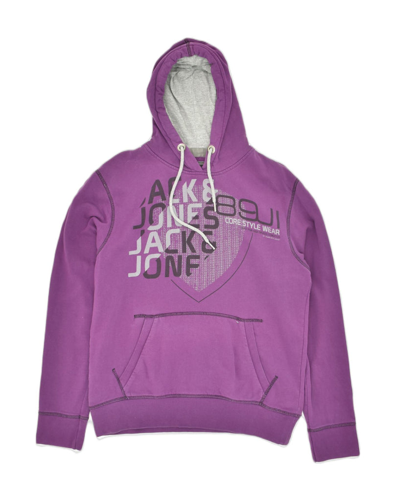 JACK & JONES Mens Graphic Hoodie Jumper Large Purple Cotton | Vintage Jack & Jones | Thrift | Second-Hand Jack & Jones | Used Clothing | Messina Hembry 