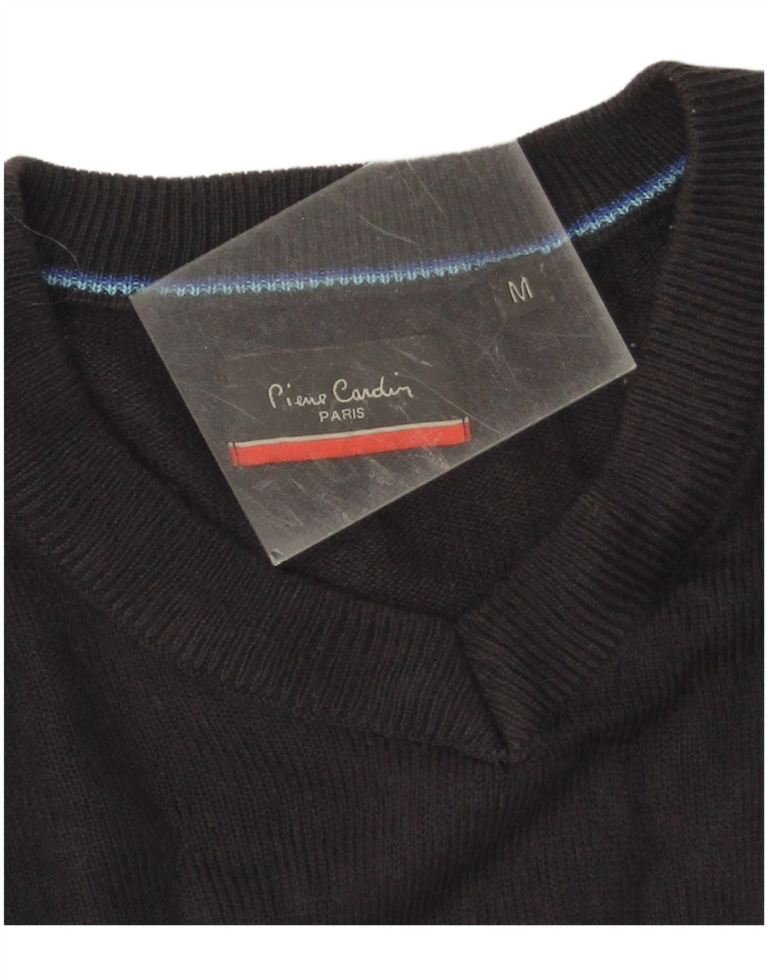 Pierre Cardin Mens V-Neck Jumper Sweater Medium Navy Blue Acrylic