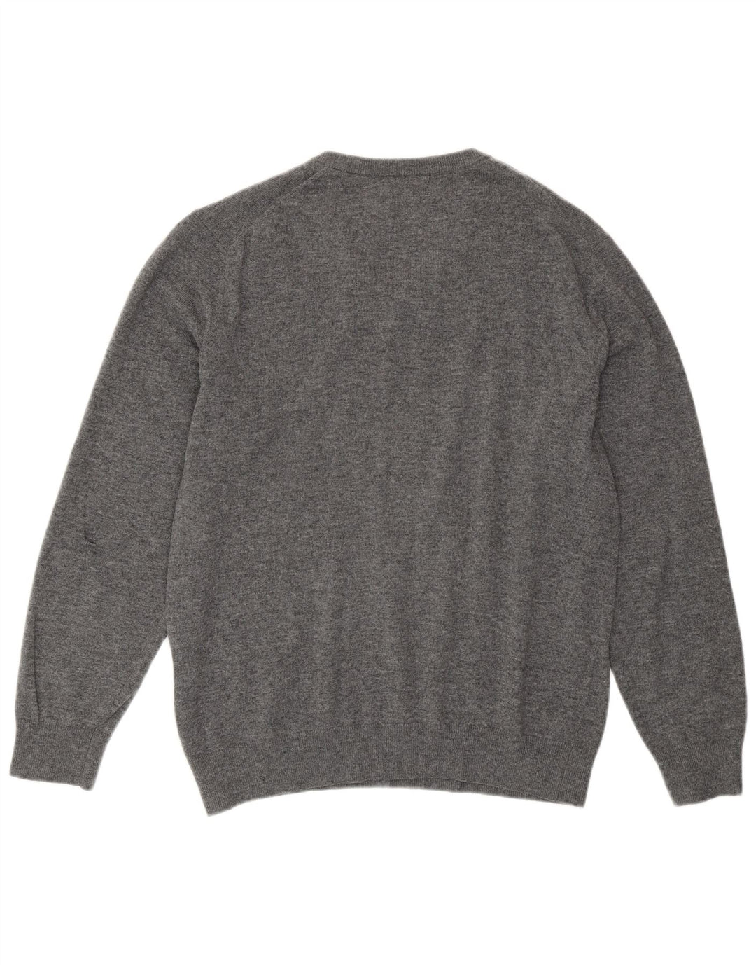 GANT Mens V-Neck Jumper Sweater XL Grey Lambswool