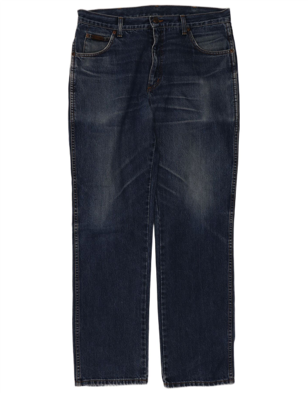 Wrangler Mens Texas Straight Jeans W36 L32 Blue Cotton