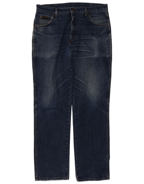 Wrangler Mens Texas Straight Jeans W36 L32 Blue Cotton