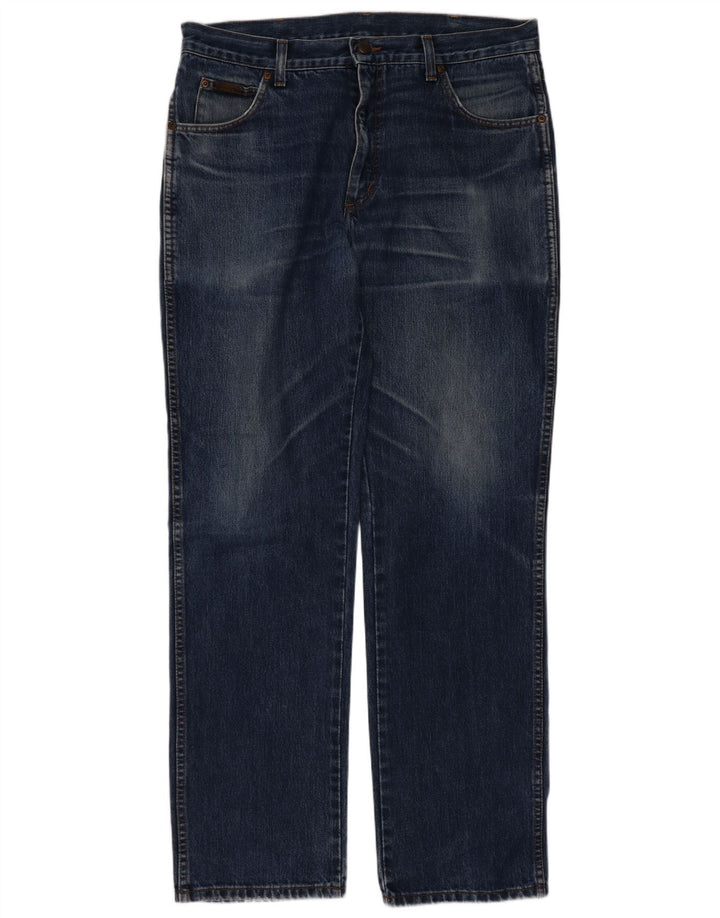 Wrangler Mens Texas Straight Jeans W36 L32 Blue Cotton