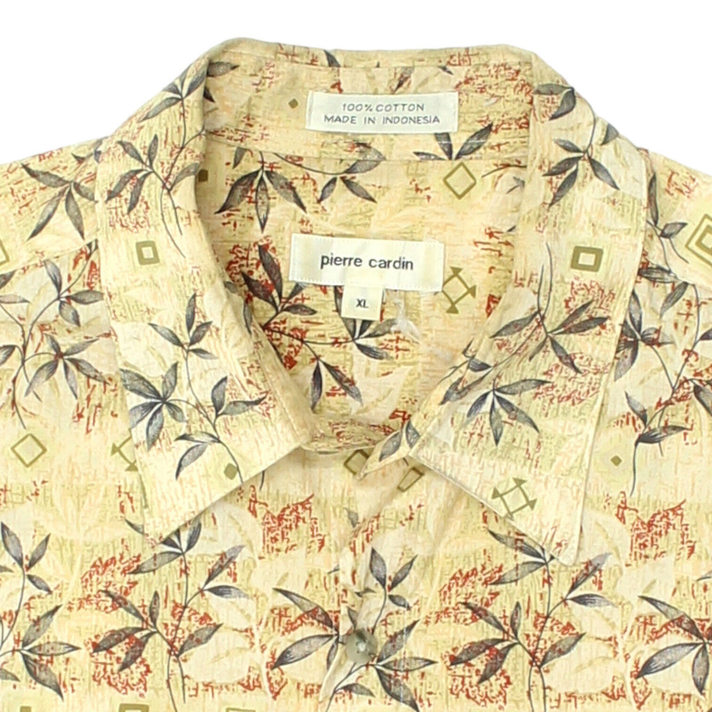 Pierre Cardin Beige Short Sleeve Hawaiian Shirt | Vintage Luxury Designer VTG | Vintage Messina Hembry | Thrift | Second-Hand Messina Hembry | Used Clothing | Messina Hembry 