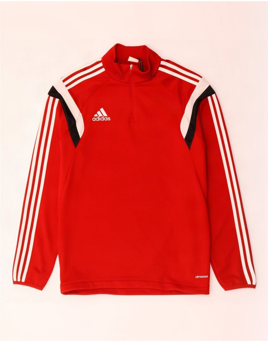 Adidas Mens Climacool Pullover Tracksuit Top Medium Red Colourblock