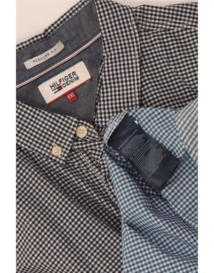 Tommy Hilfiger Mens Regular Fit Shirt 2XL Multicoloured Gingham Cotton