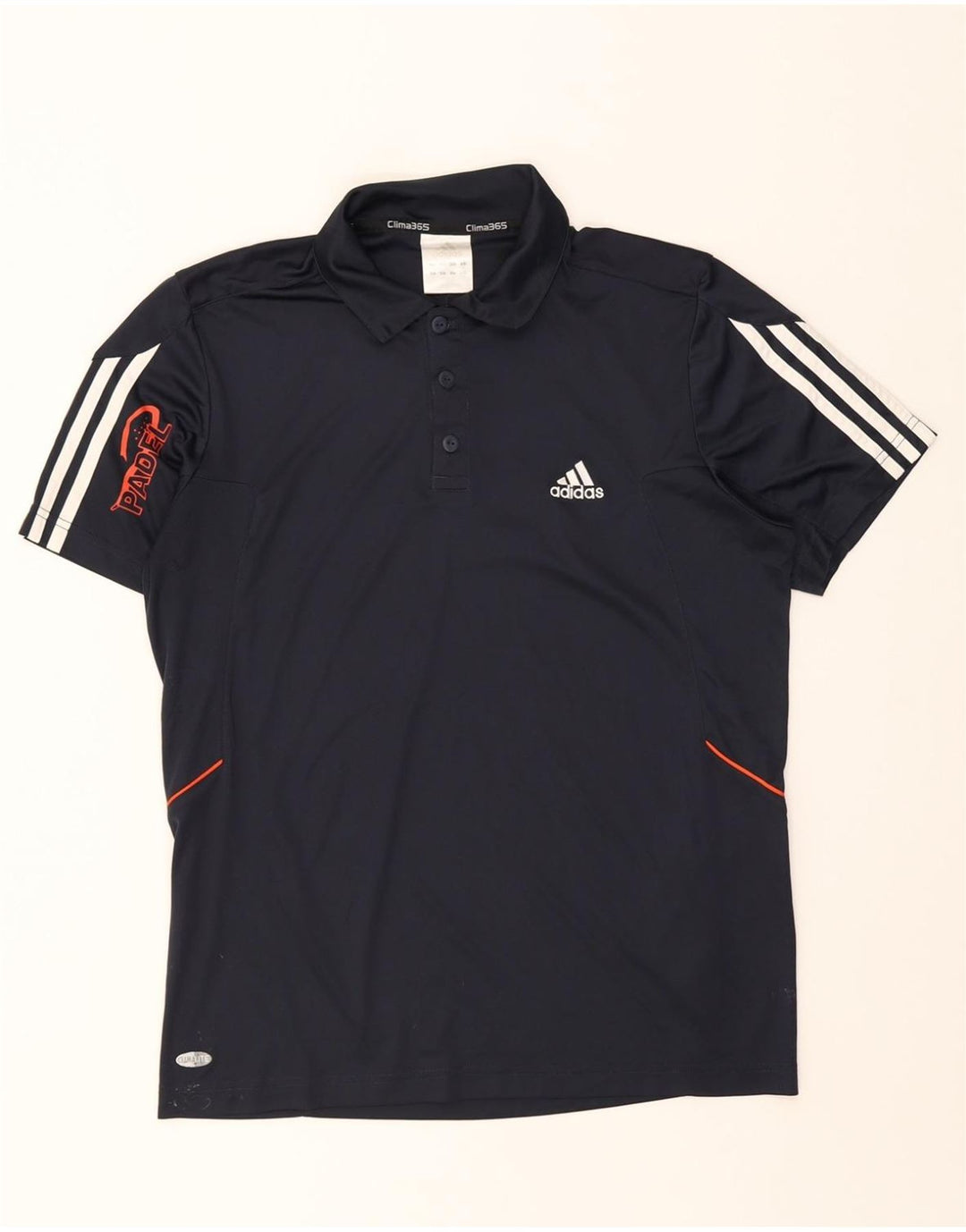 ADIDAS Mens Clima 365 Polo Shirt UK 40/42 Medium Navy Blue Polyester Vintage Adidas and Second-Hand Adidas from Messina Hembry 