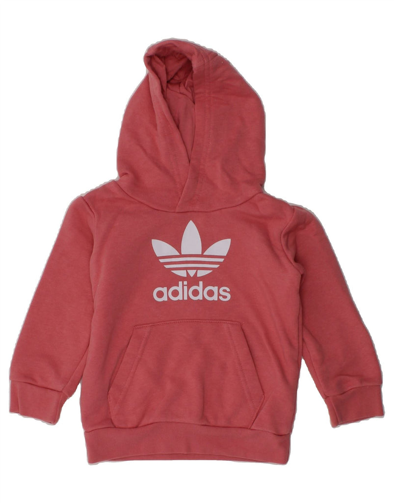 ADIDAS Baby Girls Graphic Hoodie Jumper 9-12 Months Pink Cotton | Vintage Adidas | Thrift | Second-Hand Adidas | Used Clothing | Messina Hembry 