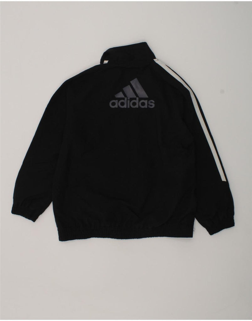 ADIDAS Boys Graphic Tracksuit Top Jacket 5-6 Years Black Polyester | Vintage Adidas | Thrift | Second-Hand Adidas | Used Clothing | Messina Hembry 