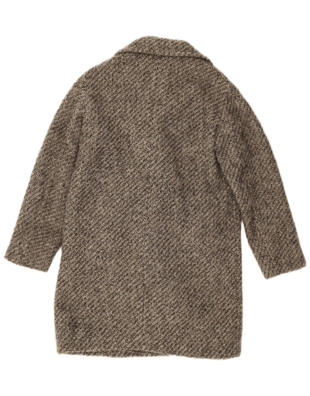 Jigsaw Womens Oversized Double Breasted Coat UK 6 XS Grey Acrylic