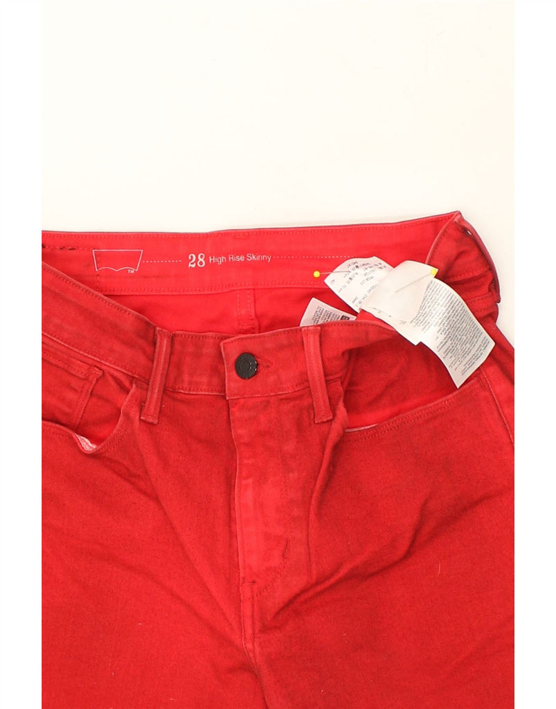 LEVI'S Womens Skinny Casual Trousers W28 L32  Red Cotton | Vintage Levi's | Thrift | Second-Hand Levi's | Used Clothing | Messina Hembry 