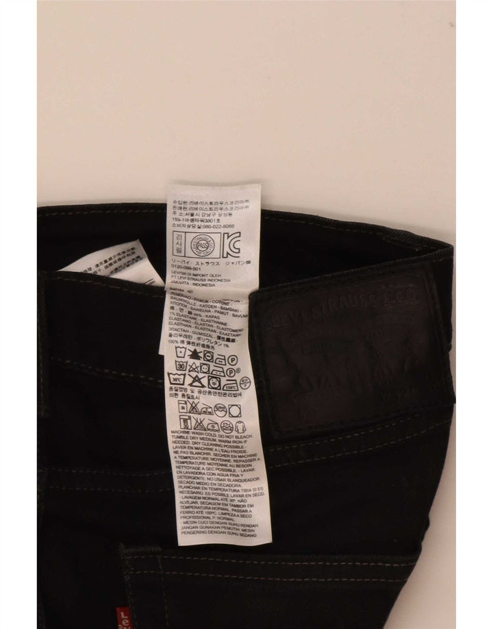 Levi's Mens 522 Slim Tapered Jeans W32 L30 Black Cotton