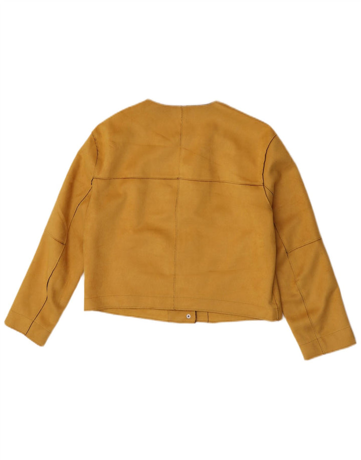 Zara Womens Bolero Jacket UK 10 Small Yellow Polyester