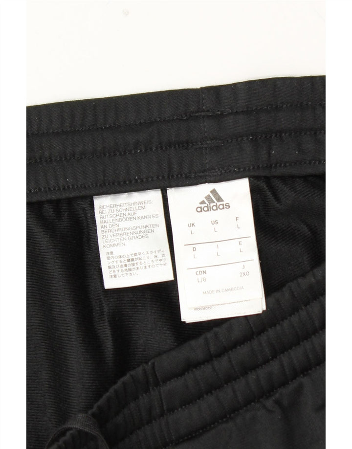 ADIDAS Mens Tracksuit Trousers Joggers Large  Black Polyester
