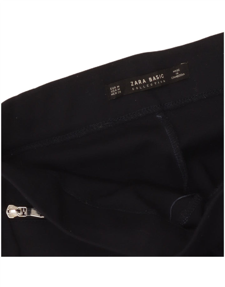 Zara Womens Cropped Trousers Medium W28 L25 Black