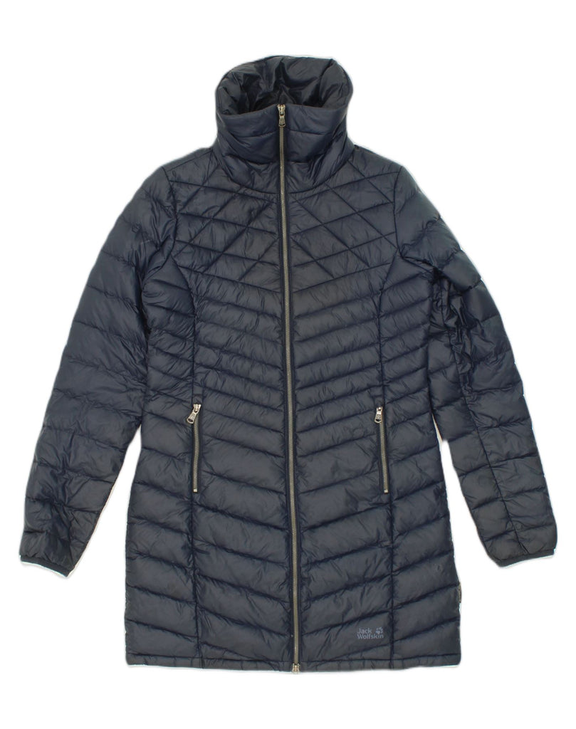 JACK WILLS Womens Padded Coat UK 10 Small Navy Blue Polyester | Vintage Jack Wills | Thrift | Second-Hand Jack Wills | Used Clothing | Messina Hembry 