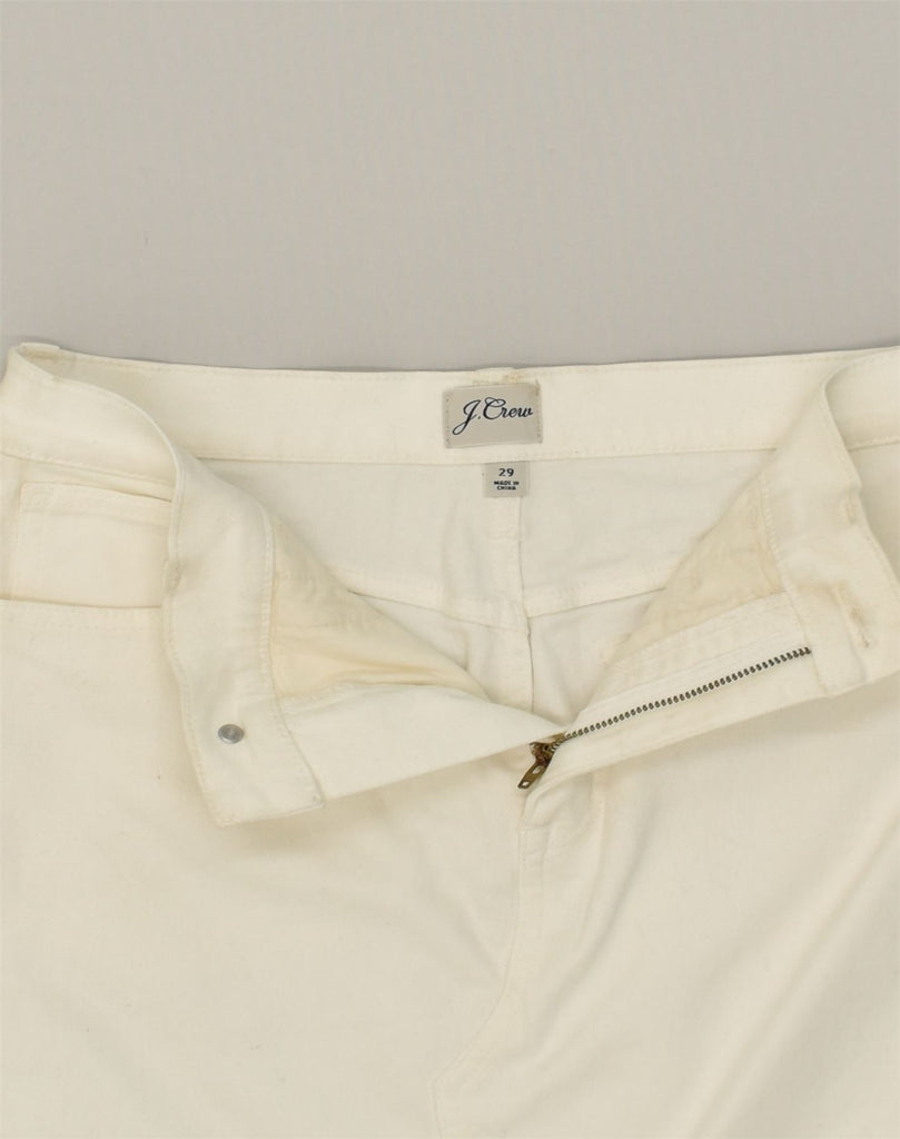 J. CREW Womens Straight Skirt W29 Medium White Cotton | Vintage J. Crew | Thrift | Second-Hand J. Crew | Used Clothing | Messina Hembry 